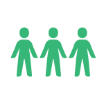 Three people on a line